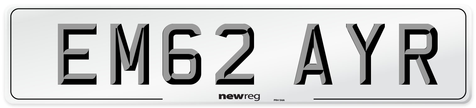 EM62 AYR Number Plate from New Reg